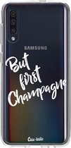 Casetastic Samsung Galaxy A50 (2019) Hoesje - Softcover Hoesje met Design - But First Champagne Print