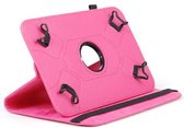 Universele 7 inch tablet case 360 graden draaibaar magenta