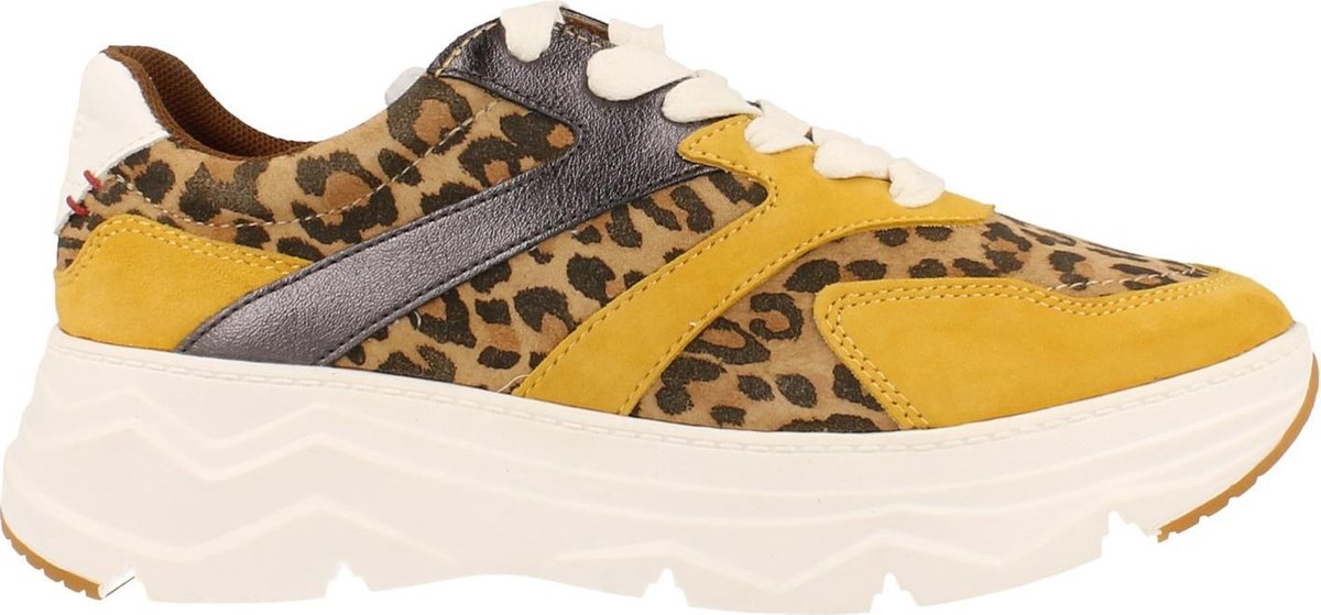 S.Oliver S. Oliver Sneaker Laag Dames Chunky Trend Okergeel Geel | 40 -  Schoenen.nl