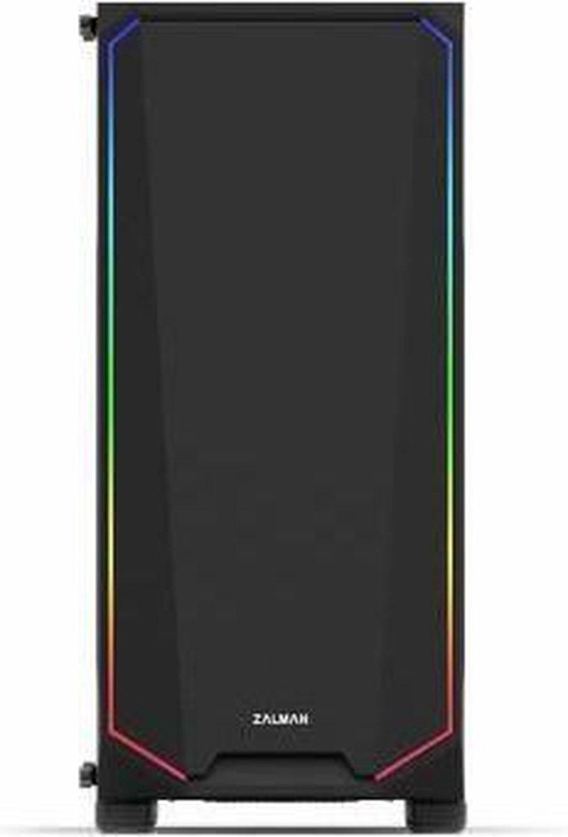 ZALMAN Kast zonder voeding K1 RGB - Formaat ATX - Met gehard glas - Middelste toren - Zwart
