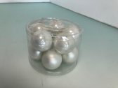Set van witte kerstballen - assorti