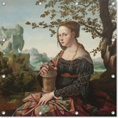 Marie-Madeleine | Jan van Scorel | vers 1530 | Décoration de jardin | Tissu de jardin | 60 cm x 60 cm | Peinture | Affiche de jardin | Bannière | Maîtres anciens
