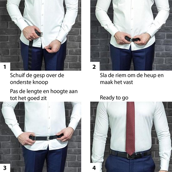Overhemd riem | Blouse bretels | Shirt houder | Shirt stay | Cadeautip - JCG
