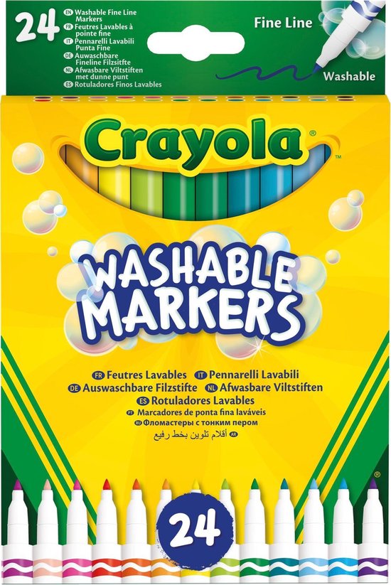 Crayola - 24 couleurs à l'eau lavables