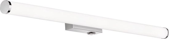 LED Spiegelverlichting - Trion Matero - 8W - Spatwaterdicht IP44 - Warm Wit 3000K - Glans Chroom - Aluminium