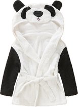 Sitna Kinder Badjas - Zwart/Wit - Unisex - Met Capuchon
