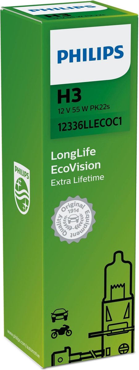 Philips LongLife EcoVision H3 12336LLECOC1 blister