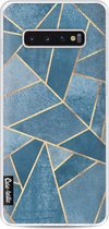 Casetastic Samsung Galaxy S10 Plus Hoesje - Softcover Hoesje met Design - Dusk Blue Stone Print