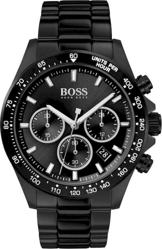 Hugo Boss Hero 1513754 Horloge - RVS - Zwart - Ø 43 mm