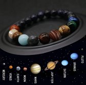 WiseGoods Chakra Armband Kralen voor Mannen en Vrouwen - Diverse Kleuren Natuursteen - Planeet - 20 cm - Elastisch