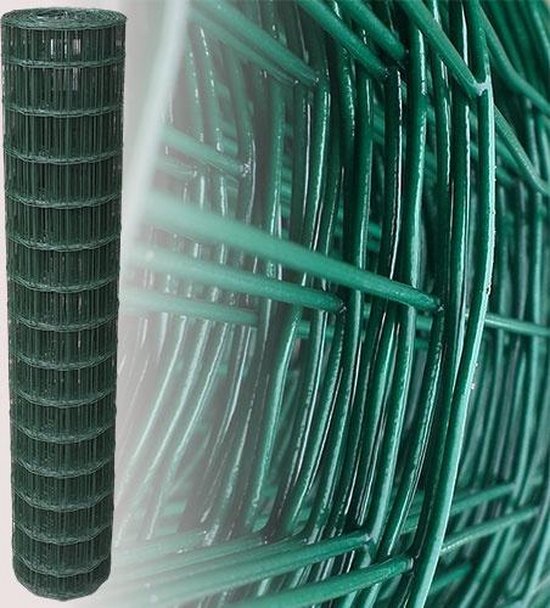 Noord langzaam Hesje Tuingaas Rol 25m 150cm hoog - 100x75mm 2.1mm draaddikte - groen  geplastificeerd | bol.com