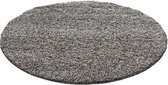 Rond Hoogpolig vloerkleed - Life Taupe Ø 80cm