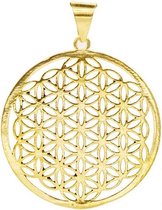 Flower of Life Hanger Messing Goudkleurig (4 cm)