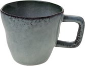 Spiaggia - Grijs - Koffietassen - 23 cl - Aardewerk - D8.5xh7.8cm - (Set van 6) En Yourkitchen E-kookboek - Heerlijke Smulrecepten