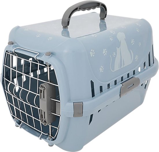 Transportbox kat - Reismand kat - Maximaal 10 kilo - Lichtblauw | bol.com