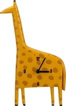 Uurwerk Giraffe Geel 17,8x4,1xh29,7cm Polyresin