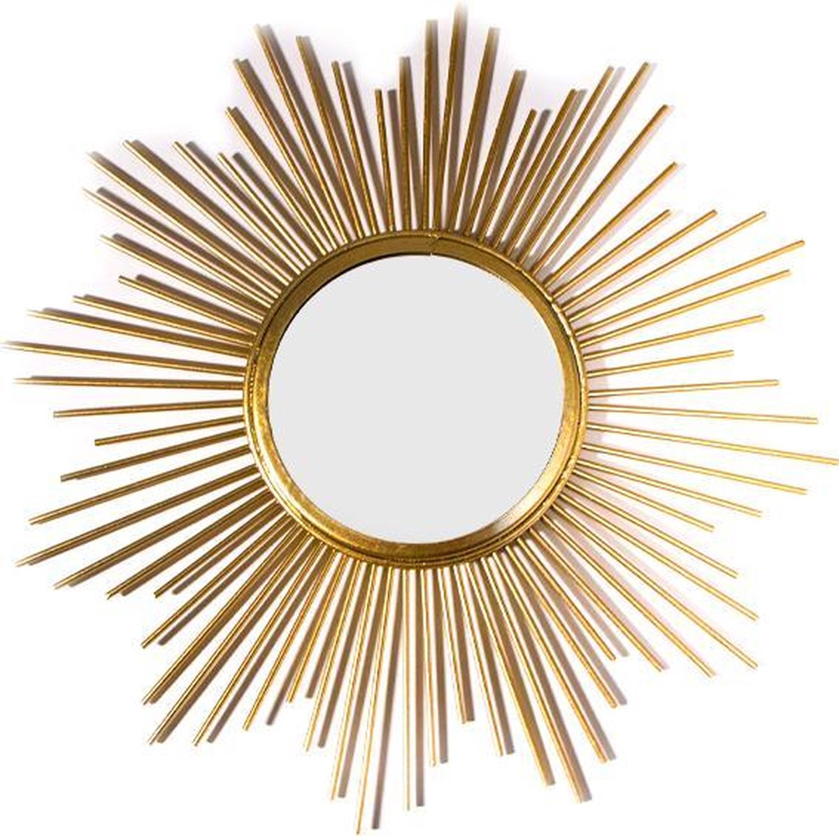 Spiegel zon in goud kleur diameter 32 cm | bol.com