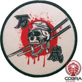 Japan Kamikaze WW2 Ninja Red sun Japan Skull Swords Geborduurde militaire patch embleem met klittenband