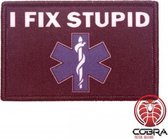 I fix Stupid Medical Printed Geborduurde militaire patch embleem met klittenband
