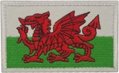 Militaire geborduurde patch embleem vlag Wales met klittenband