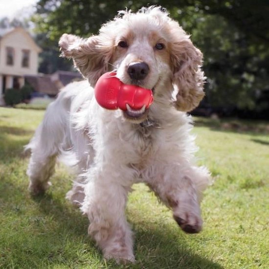 KONG Classic - Snackbal Honden Speelgoed - Rubber - 10.16cm - Rood - Maat L