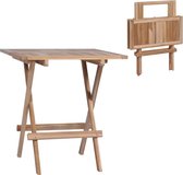 Tuintafel Hout (Incl LW Fleece deken) - Koffietafel - Bijzettafel buiten tuin - Tuintafel - Balkontafel - Campingtafel