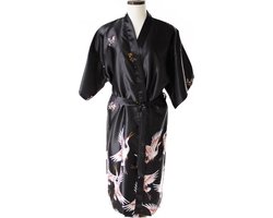 foto van TA-HWA - Dames Kimono - met Kraanvogels - Zwart - Maat L