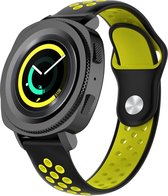 watchbands-shop.nl bandje - Samsung Galaxy Watch (42mm)/Gear Sport - GeelZwart