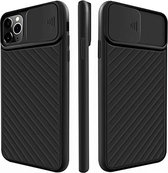 Hoesje met camera cover voor iPhone 11 Pro | Met camera bescherming | Geschikt voor Apple iPhone 11 Pro | Siliconen | Zwart