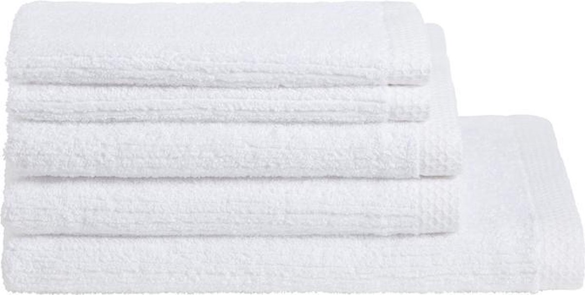 Seahorse combiset Ridge 5-delige badtextielset white (2xGD+2BD+1xDL)