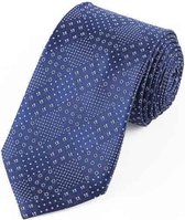 Zijden stropdassen - stropdas heren - ThannaPhum Zijden stropdas donkerblauw met ruitjes
