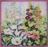 ThannaPhum kunst design sjaal 85 x 85 - flower garden
