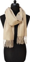 cashmere sjaal dames - cashmere sjaal heren - kasjmier sjaal - luxe sjaal - Luxe ThannaPhum Cashmere sjaal 30 bij 164 cm - beige