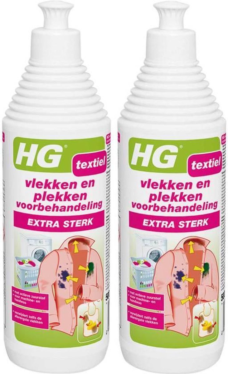 Fonetiek snelweg zuiger HG Vlek & Plek Voorbehehandeling Extra Sterk - 500 ml | 2 Stuks ! | bol.com