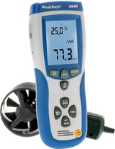 PeakTech 5060 Professionele vin-anemometer & IR-thermometer met USB