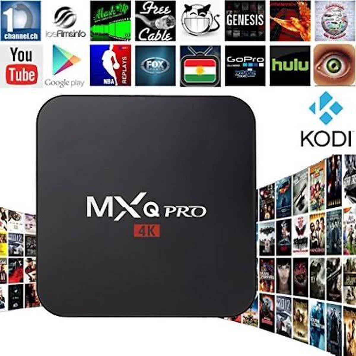 Mxq Pro mediaplayer Android 10 - Kodi 18 en Netflix - 1/8GB - 2022 firmware - MXQ