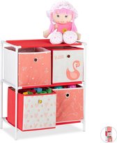 Relaxdays speelgoedkast met manden - kinderkast meisjes - kinderkamer kast speelgoed - 4