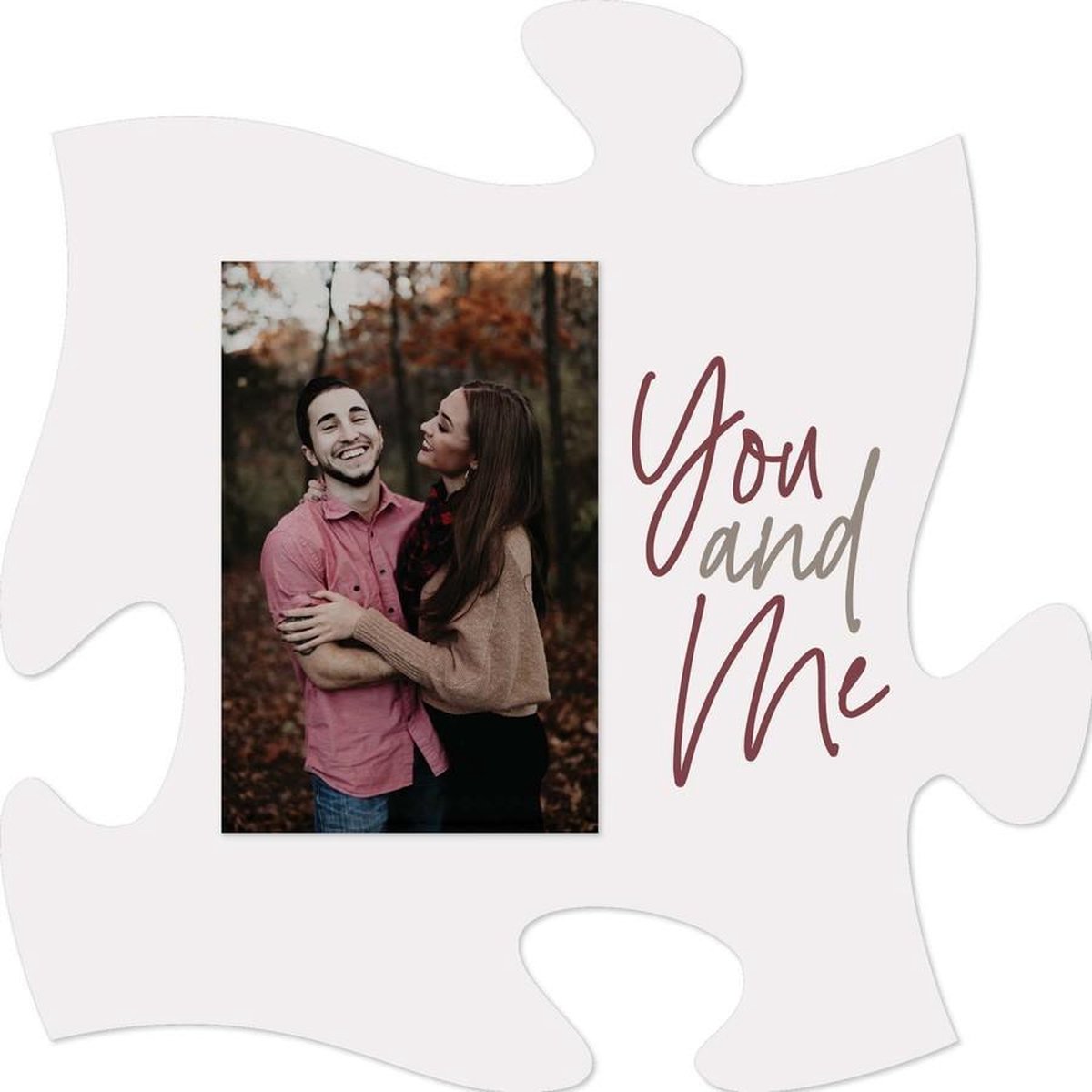 Puzzelstuk met fotolijst You and me