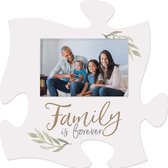 Puzzelstuk met fotolijst  We decided on forever