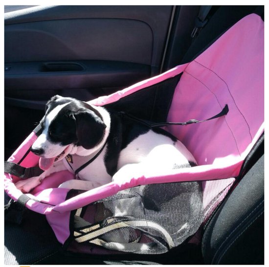 Premium Honden Autostoel - Honden Autozitje - Autostoel Hond - Hondenmand Auto - Puppy Bench - Roze