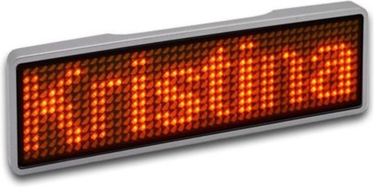 LED-naamplaatje Oranje 44 x 11 Pixel (b x h x d) 93 x 30 x 6 mm 125912