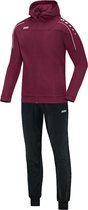 Jako - Hooded Tracksuit Classico Woman - Polyesterpak met kap Classico - 42 - Rood