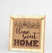 Muurdecoratie - Paper dreams - spreuken - Home sweet home - 20x20 cm