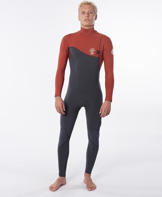 Rip Curl Heren wetsuit E Bomb 3/2 Zip Free Terracotta XL