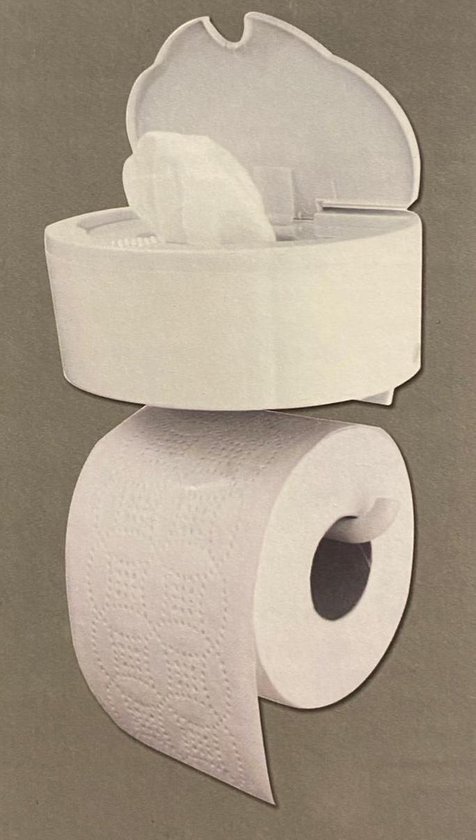 Toiletrolhouder met dispencer vochtige doekjes- zonder boren met plakstrips  | bol.com