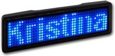 Sertronics LED naamplaatje 9.3x3cm zwarte rand  - LED Kleur - Blauw