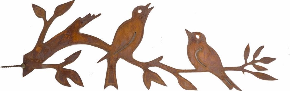 Boomdecoratie Vogels - Boomschroef - Boomprikker - Cortenstaal
