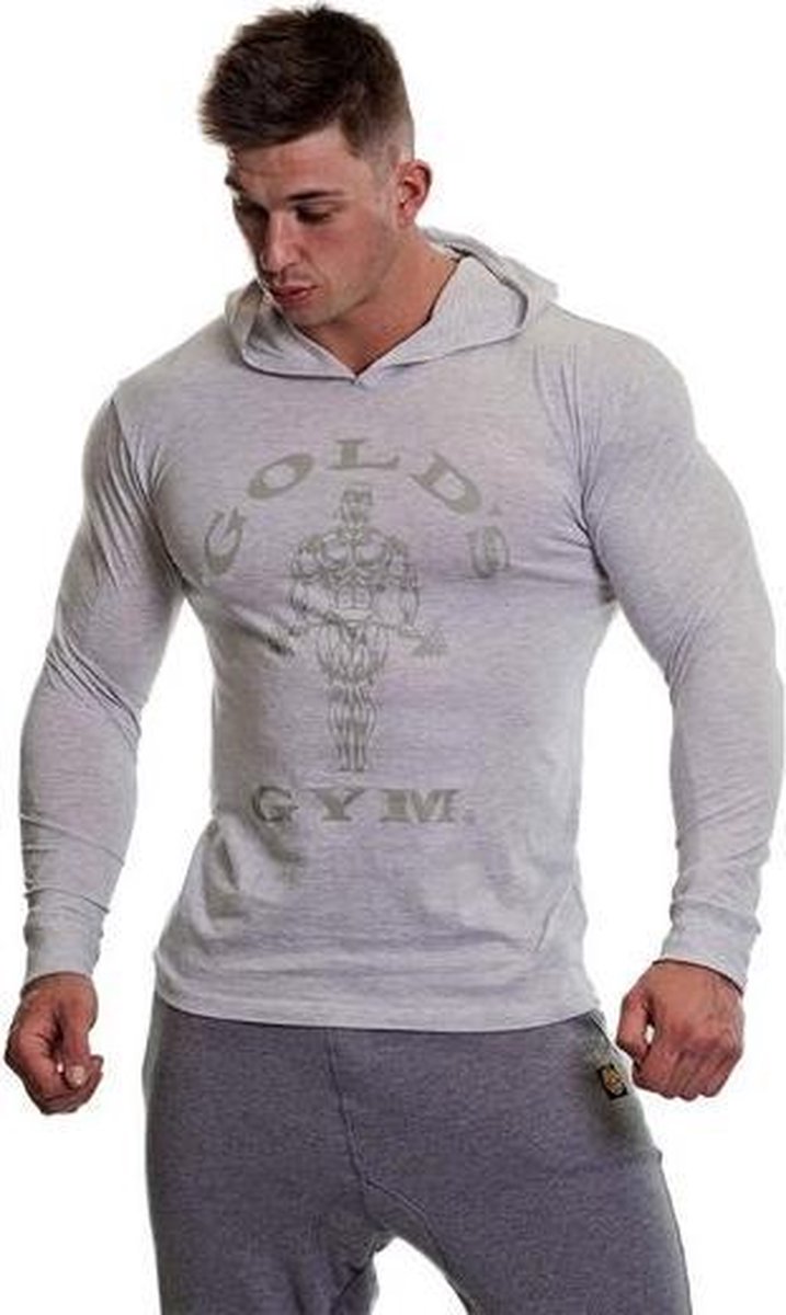 Muscle Joe Long Sleeve T-Shirt - White Marl - L