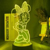 Minnie Mouse lamp. Minnie Mouse beeld nachtlampje voor meisjes.  Kindernachtlamp / nachtlampje voor meisjeskamer Minnie Mouse.