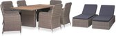 Tuin Loungeset Bruin (Incl LW Fleece deken) - Lounge bank tuin - Tuinbank - Loungebank - Tuinset - Tafelset tuin - Bistroset